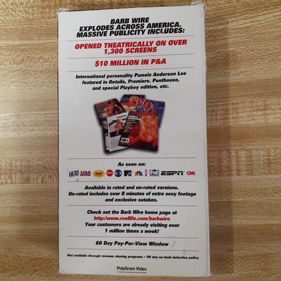 Barb Wire 1996 VHS Rare Screener Copy Pamela Anderson Polygram Vid Scifi Cult VG - Picture 3 of 7